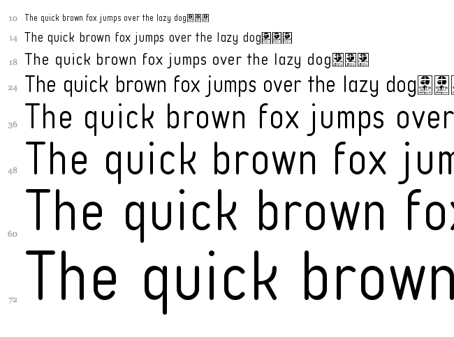 Typo Quik font waterfall
